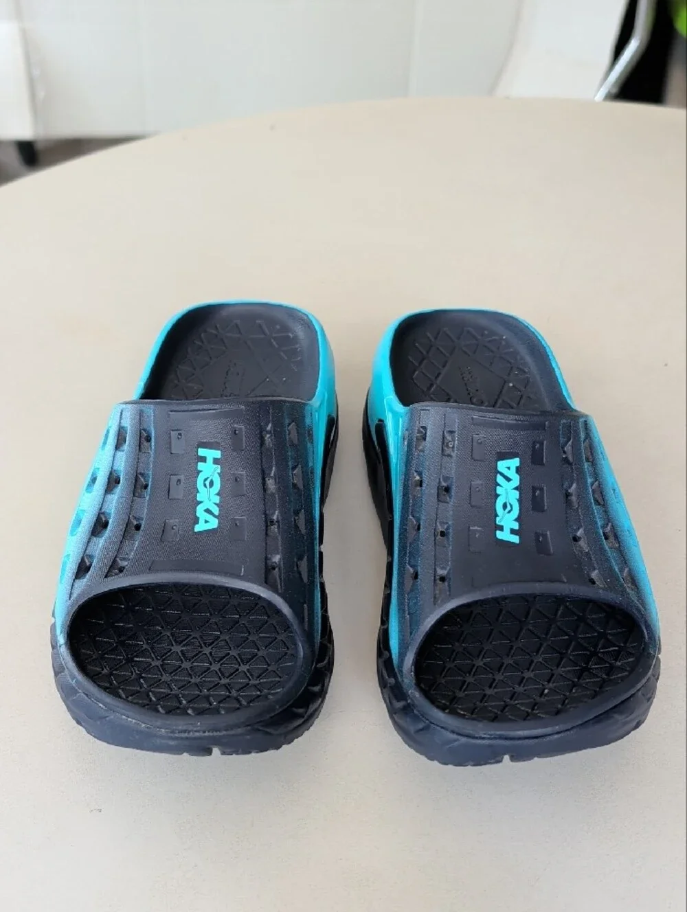 Hoka Black and Teal Slide Sandals - Picture 4 of 12